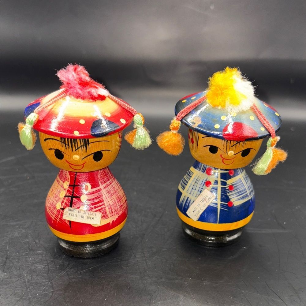 Japanese Kokeshi Bobble Head Dolls
